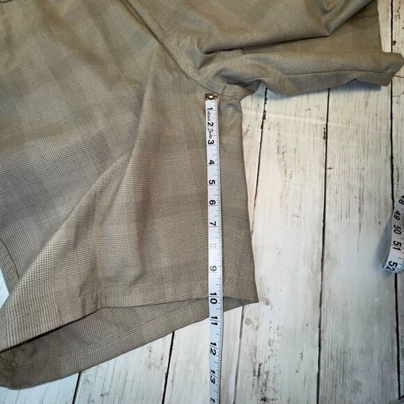 O'Neill Mens Casual Chino Shorts Size 34 Tan Glen Plaid Golf Skate Y2K - Picture 5 of 7